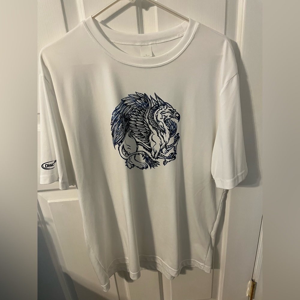 Disc Store ultimate frisbee jersey, size large, color white